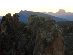 Sunset on ancient battle fought in rock